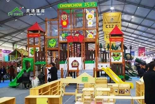 灵通篷房为首届中国玩具国际博览会提供超过8000平米篷房