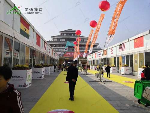 灵通篷房服务于第六届中原文化交易博览会