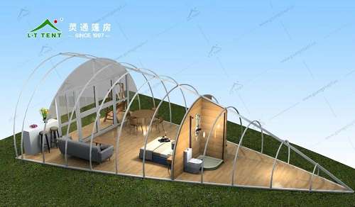 灵通民宿帐篷亮相上海国际篷房展