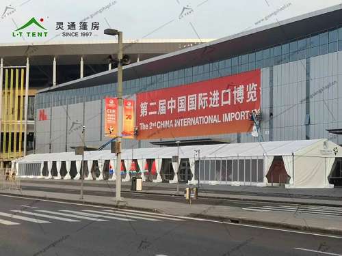 灵通篷房服务于第二届上海进博会
